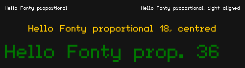 Fonty proportional screen shot