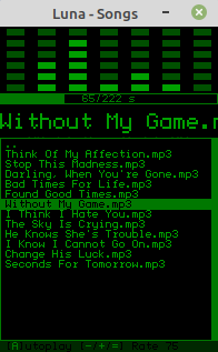 Luna Slow Sonic Music Club MP3 Player screen shot